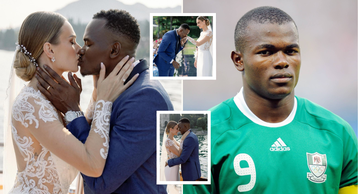 Former Super Eagles striker Victor Obinna Nsofor formally weds his 'Oyinbo' babymama