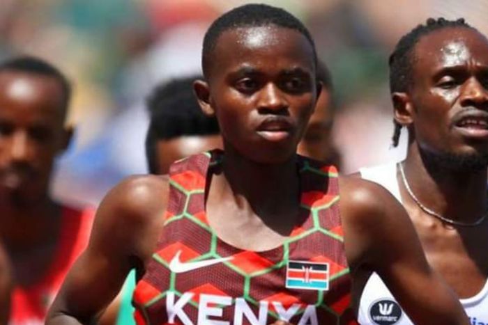 Stanley Waithaka during a past race.