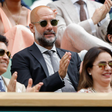 Wimbledon Feature, Manchester City coach Pep Guardiola and Christina Serra in the Royal Box, VIP box Copyright: xJuergenxHasenkopfx