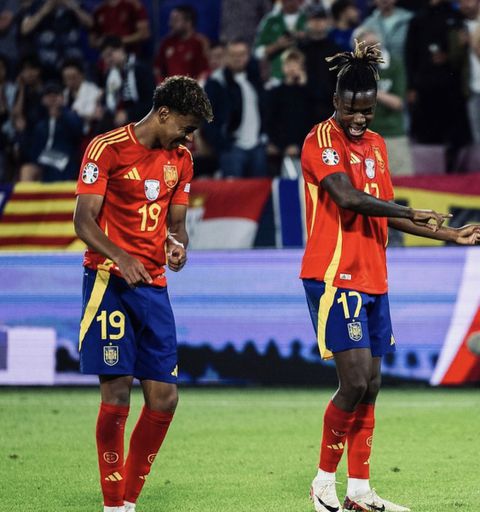 Nico Williams and Lamine Yamal at Euro 2024 (Credit: nicolas_williams9/Instagram)