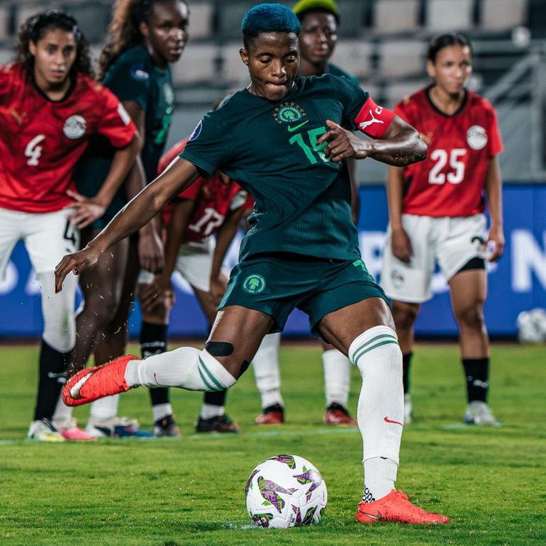 Captain Rasheedat Ajibade leading by example.