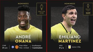 Ballon d’Or: Onana, Martinez nominated for 2023 Yashin Trophy (FULL LIST)