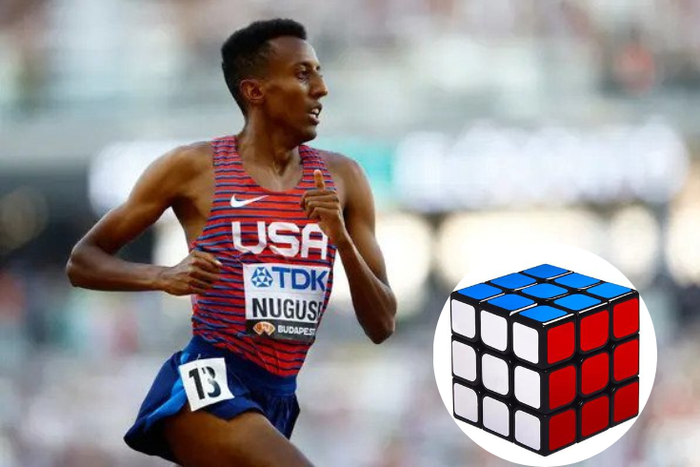 Watch how Yared Nuguse solves a Rubik's Cube under 40 seconds