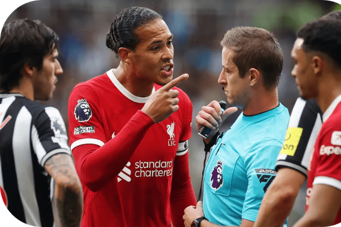 PGMOL releases audio of the conversation between Van Dijk and the referee || Photo Credit: The sun