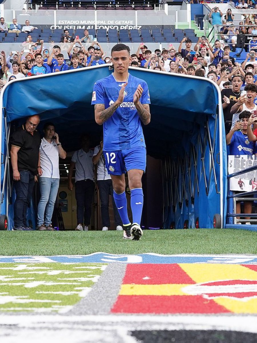 Mason Greenwood's girlfriend shares pic of baby's kit with 'daddy' on shirt  as striker is unveiled to Getafe fans