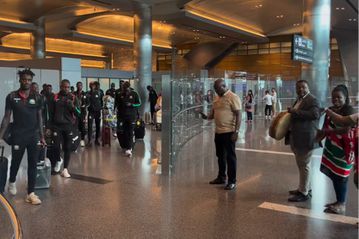 Harambee Stars welcomed with pomp and colour in Doha ahead of 'challenging' Qatar clash [VIDEO]