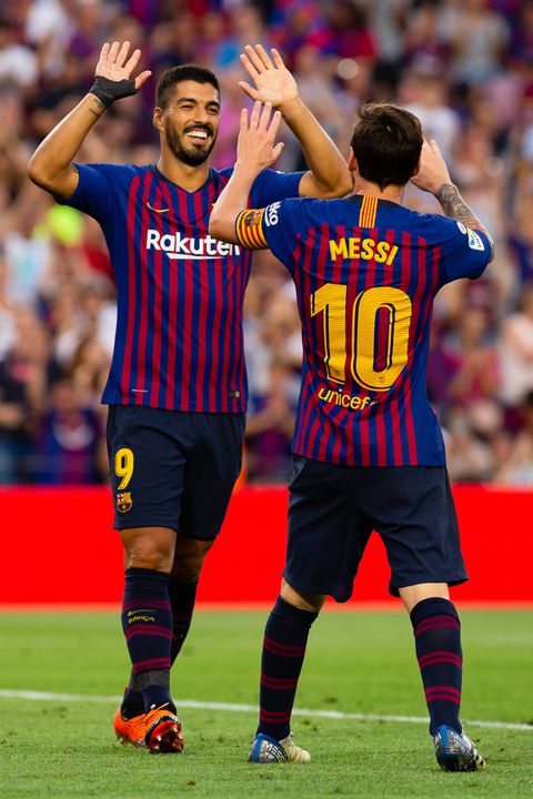 Lionel Messi and Luis Suarez.