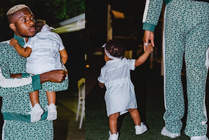 Victor Osimhen took to his official social media platforms to announce his daughter Hailey is now one year old. Instagram/Victor Osimhen