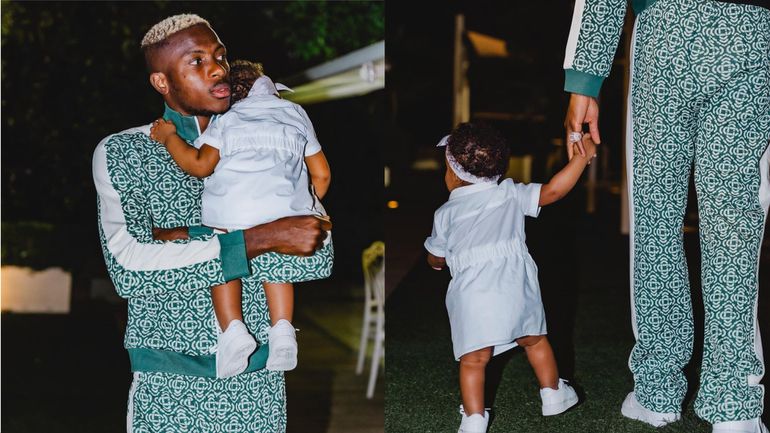 Victor Osimhen took to his official social media platforms to announce his daughter Hailey is now one year old. Instagram/Victor Osimhen