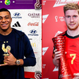 Kylian Mbappe refuses to pose with the Budweiser banner after winning the Man of the match award.