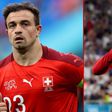 Xherdan Shaqiri(left) and Cristiano Ronaldo(right) face off in the World Cup round of 16