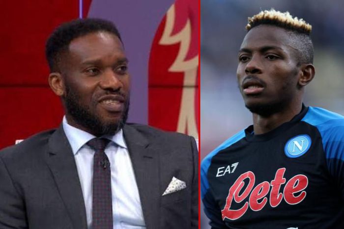 Super Eagles of Nigeria legend Jay Jay Okocha and Victor Osimhen || Pulse Sports collage