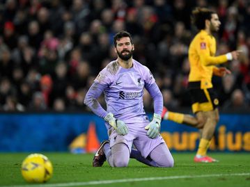 Wolves force replay against Liverpool after Alisson blunder