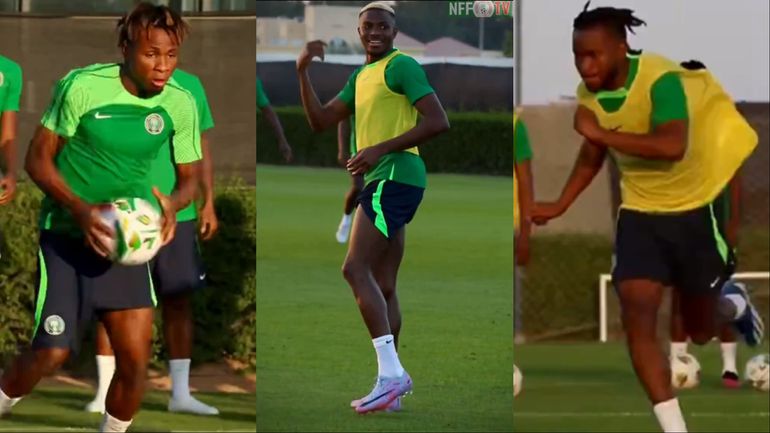 The Super Eagles AFCON Camp has a taste of Abu Dhabi heat with Osimhen and Lookman on target.