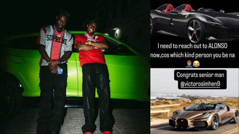 Osimhen and Boniface: Super Eagles stars bond over new Lamborghini