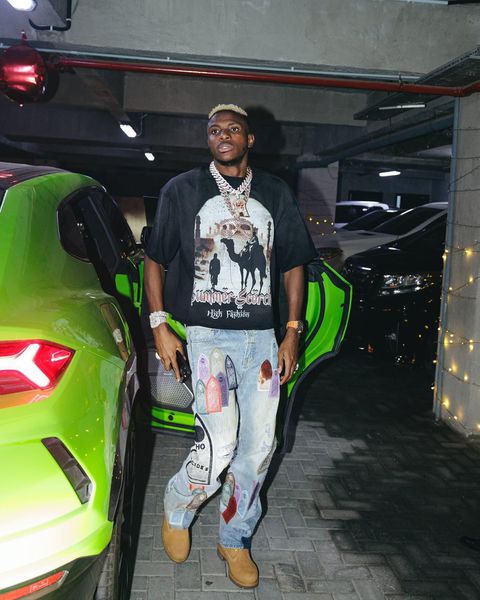 Super Eagles stars Osimhen and Boniface go at each other over new Lamborghini.