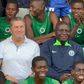 Golden Eaglets during the visit of Super Eagles coach Jose Peseiro