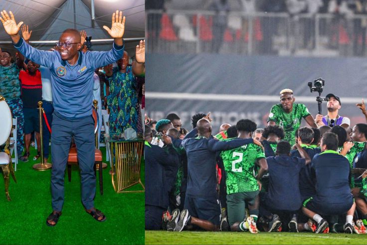 Lagos State Governor Sanwo-Olu hails Nwabali after Super Eagles beat South Africa for AFCON 2023 final spot.