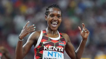 Faith Kipyegon donates history-making spikes to the Museum of World Athletics