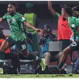 Alex Iwobi (right) and Ademola Lookman celebrate at the AFCON 2023.