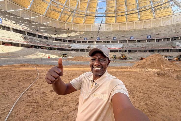 'They Were Busy Treating Doubts' - President William Ruto Dismisses Critics as Talanta Stadium Nears Completion