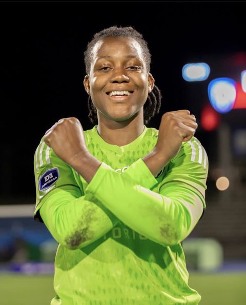 Chiamaka Nnadozie celebrates another solid outing for Paris.