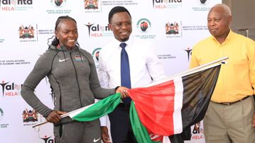 CS Ababu Namwamba officially flags off Kenyan team to African Games