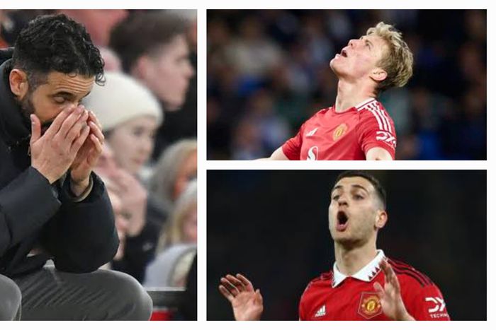 Manchester United. Ruben Amorim. Rasmus Hojlund. Diego Dalot. Manchseter United vs Real Sociedad. Europa League