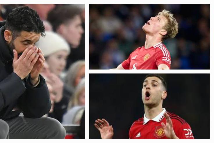 Manchester United. Ruben Amorim. Rasmus Hojlund. Diego Dalot. Manchseter United vs Real Sociedad. Europa League