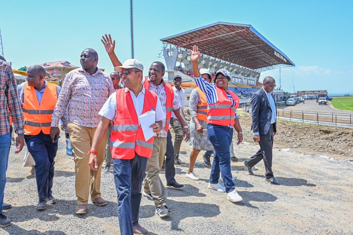 Pulse Sports Kenya. Kasarani stadium renovations. Nyayo stadium renovations. Talanta stadium construction. Raila Odinga stadium. CHAN 2024. AFCON 2027