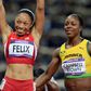 Veronica Campbell-Brown and Allyson Felix
