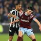West Ham United’s Declan Rice in action against Callum Wilson of Newcastle United.
