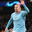 Manchester City's Erling Haaland celebrating a goal.