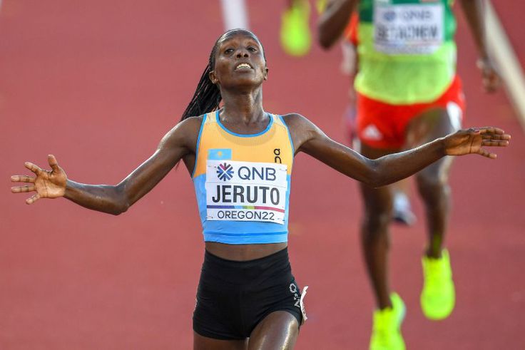 Norah Jeruto, gold medallist 3000m steeple chase.during the World Athletics Championships on July 20, 2022 in Eugene, Oregon