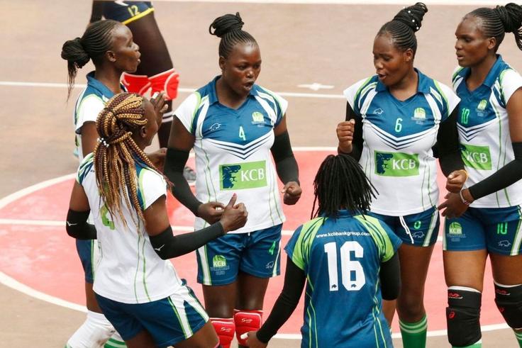 KCB Volleyball Players during a past match