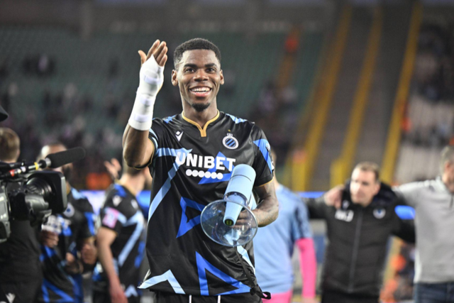 Onyedika Raphael midfielder of Club Brugge celebrates after winning the Jupiler Pro League Champions Play-Off match between Club Brugge and RSC Anderlecht at the Jan Breydelstadion on April 7, 2024 || Image credit: Imago