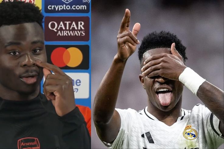 Ahead of the Champions League clash between Arsenal and Real Madrid, Bukayo Saka says Vinicius Junior can survive anything.