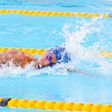 A swimmer in action