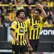 Borussia Dortmund's Jude Bellingham and Karim Adeyemi