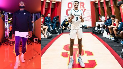 LeBron James celebrates as son Bronny commits to USC Trojans