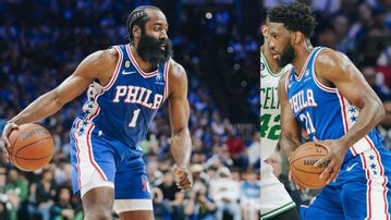 James Harden comes up clutch as Philadelphia 76ers tie series against Boston Celtics