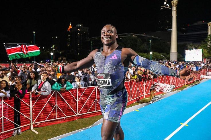 Ferdinand Omanyala at Atlanta City Games.