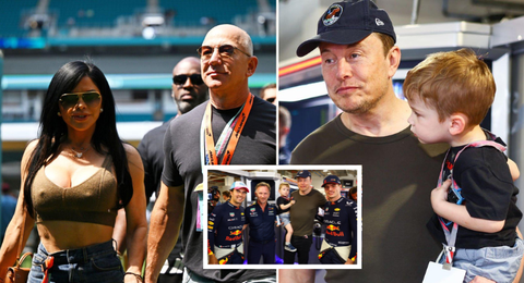 World's Richest Men Elon Musk and Jeff Bezos, spotted at Miami Grand Prix qualifying