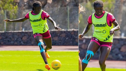 Rinsola Babajide: Super Falcons star calms injury fears with Kinesiology Tape