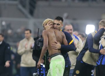 One more step — Inter captain Lautaro Martinez reacts to dumping Barcelona out of UCL