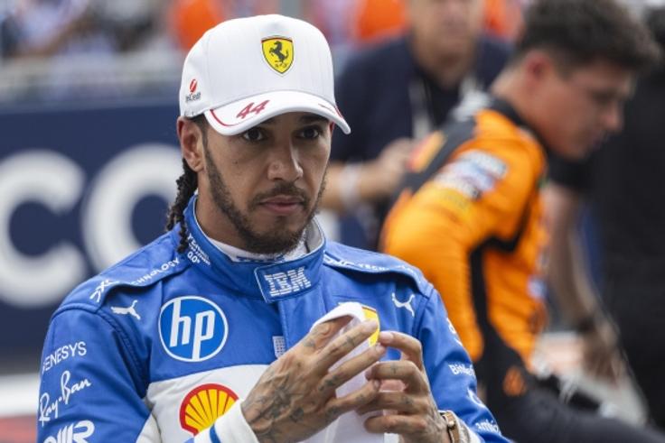 Lewis Hamilton with Ferrari | Credit: X