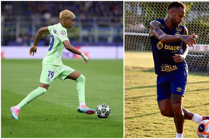 Lamine Yamal vs Neymar in the Champions League.