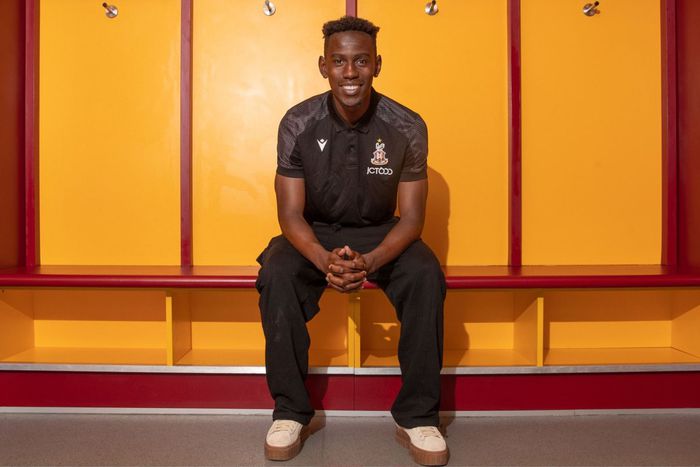 Kenyan international Clarke Oduor after joining English League Two side Bradford City.