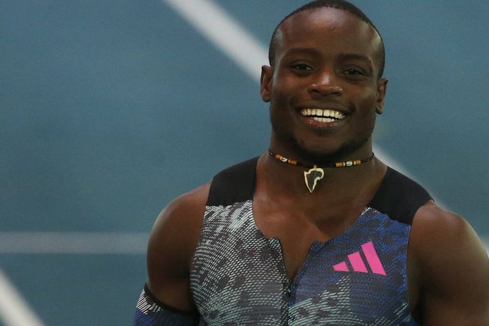 Ferdinand Omanyala of Kenya during the Meeting Hauts-de-France Pas-de-Calais LiÃ vin 2023, World Athletics Indoor Tour on February 15, 2023 in Lievin, France