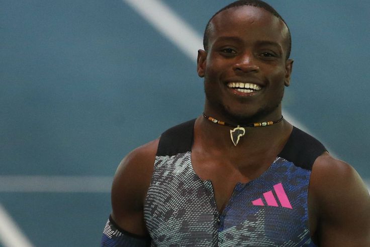 Ferdinand Omanyala of Kenya during the Meeting Hauts-de-France Pas-de-Calais LiÃ vin 2023, World Athletics Indoor Tour on February 15, 2023 in Lievin, France